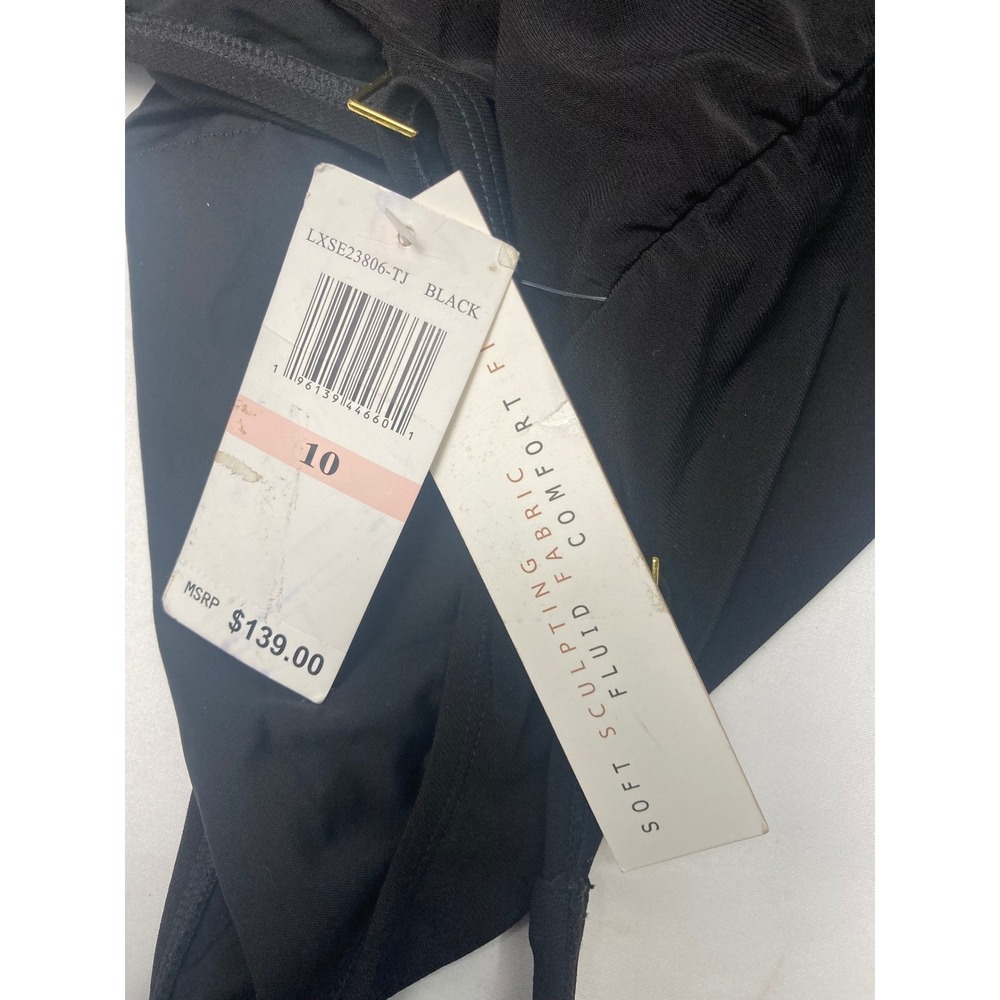 Beyond Control Swimdress Size 10 Black Ruched Tummy Control Swimdress NWT - Picture 3 of 11